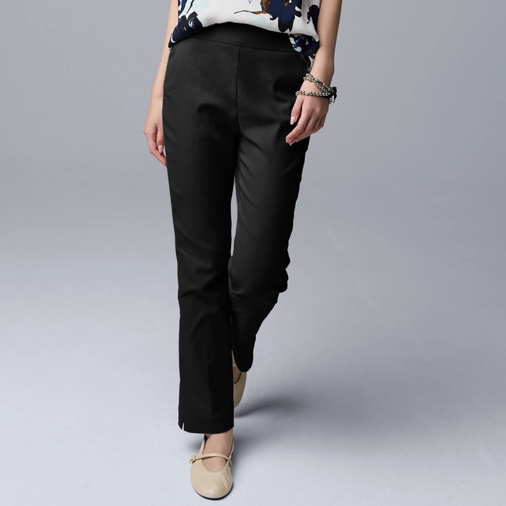 Bundle of 4 Women's Simply Vera Vera Wang Luxe Twill Ankle Pants - Picture 4 of 6